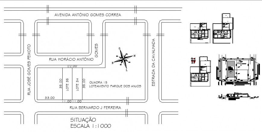 Industrial park floor plan distribution, site plan, structure and auto-cad details dwg file