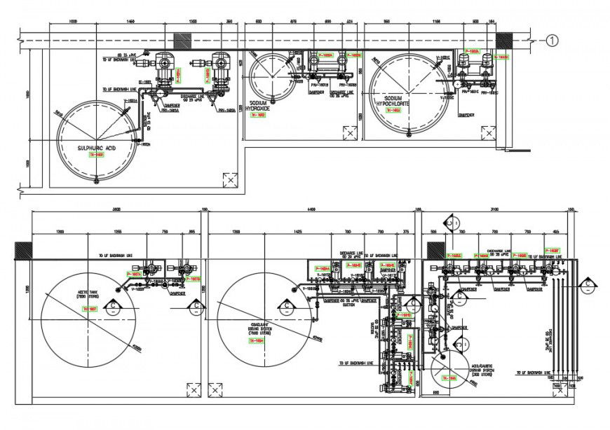 industrial plan with boiler detail cad file