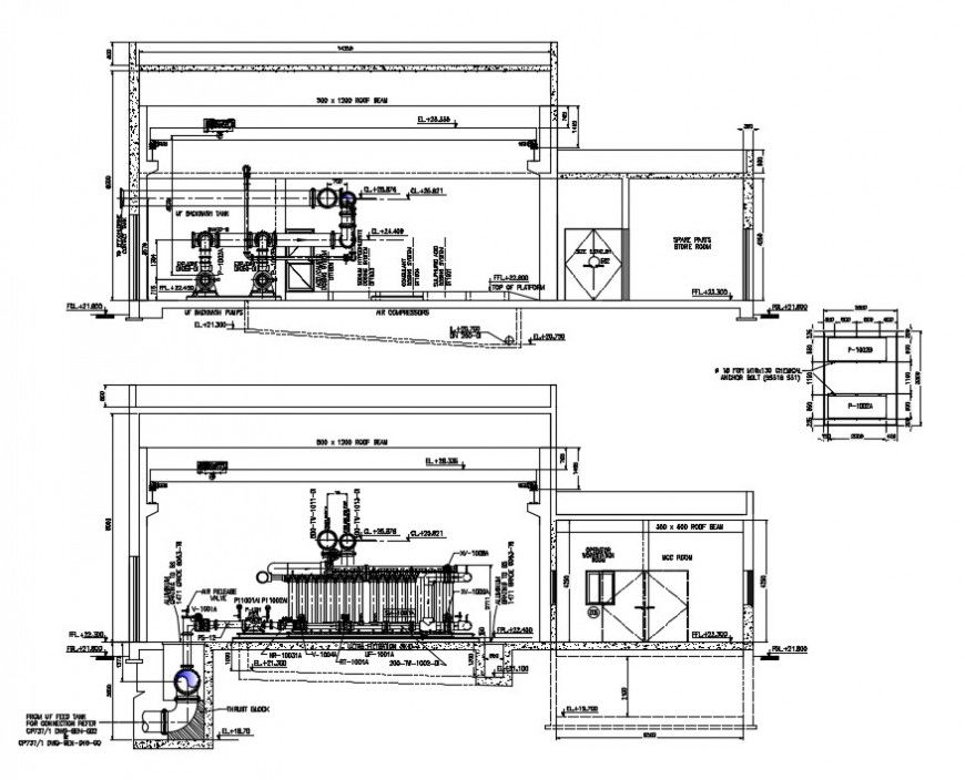 Industrial plant detail autocad file