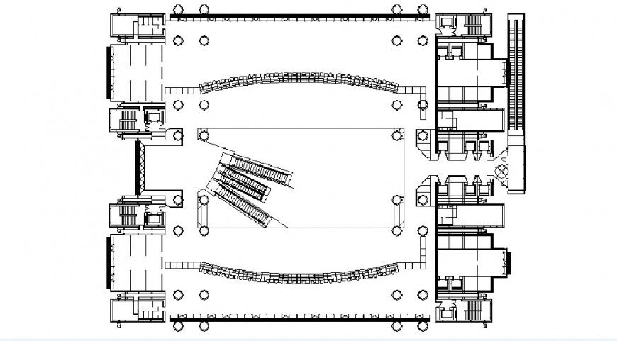 Industrial plant distribution plan cad drawing details dwg file