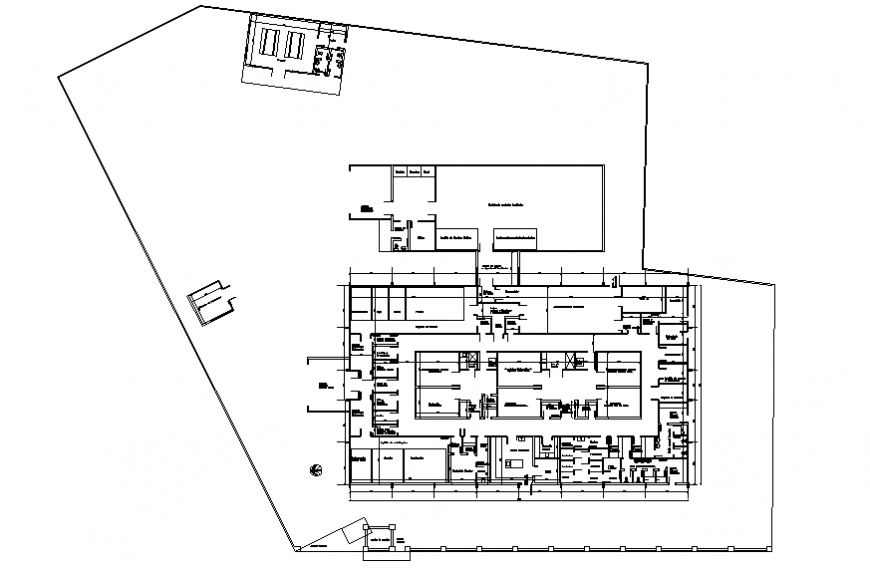 Industrial plant first floor layout plan details dwg file