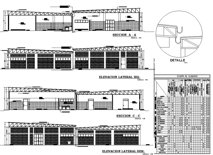 Industrial shade drawing in dwg file.