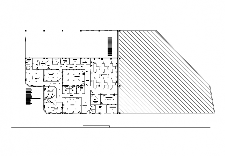 Industrial ware house plan and electrical layout plan details dwg file