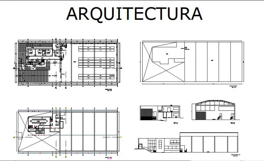 Industry plan and elevation detail drawing in AutoCAD file.
