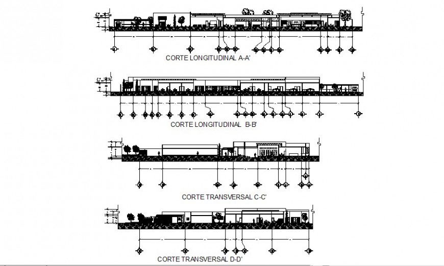 Infertility hospital all sided section cad drawing details dwg file