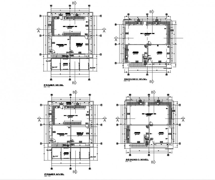 Insemination urban laboratory floor plan distribution drawing details dwg file