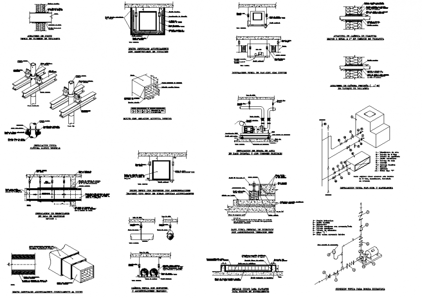 Installation acoustic details autocad file