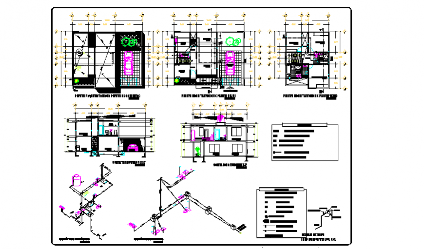 Installation of Electric & hydraulic executive house project design drawing