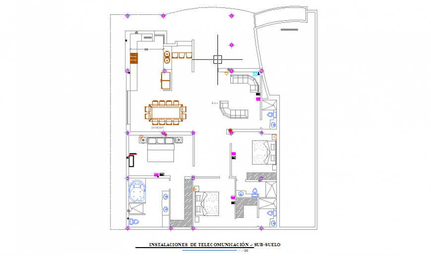 Installation of telecommunication facilities design drawing of home design