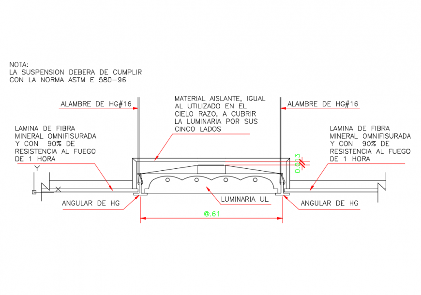 Insulation around recessed ceiling down light details dwg file