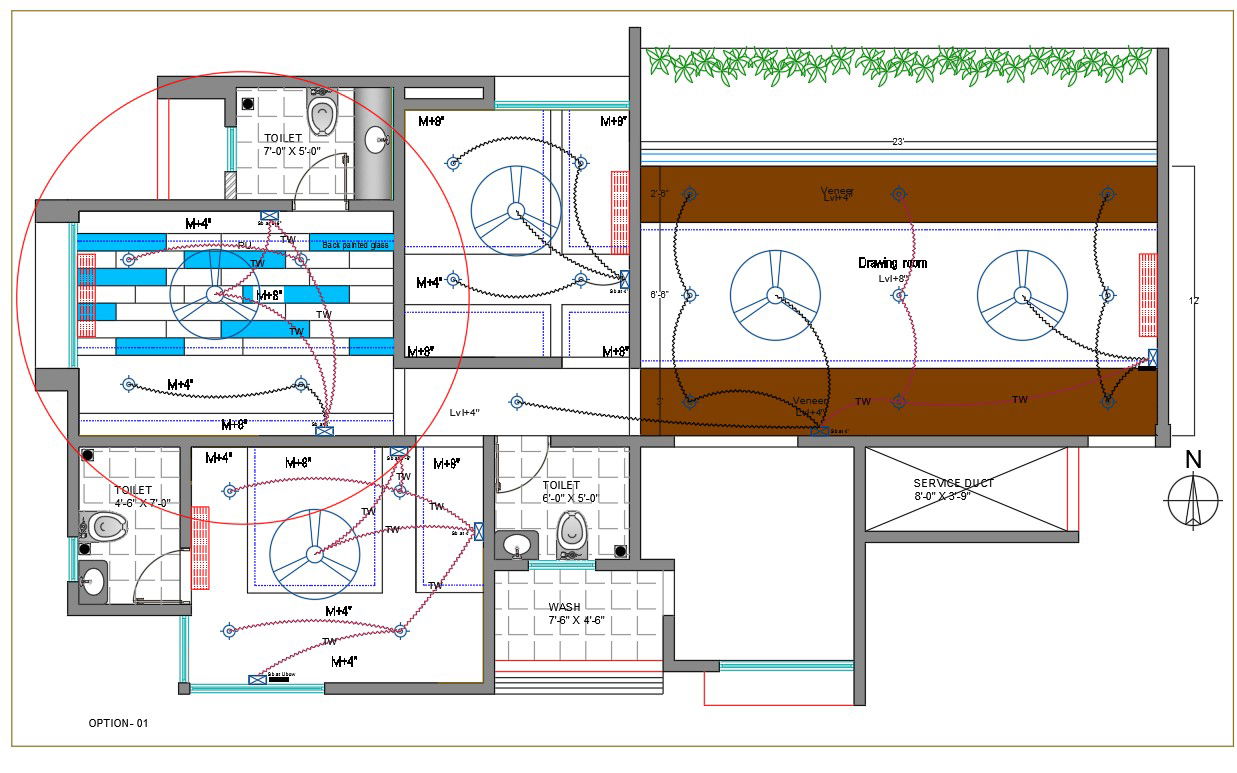 interior ceiling lighting installation plan