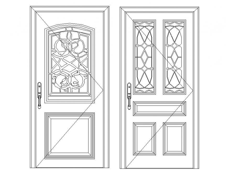 Interior 2 d door planning detail autocad file