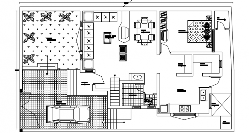 Interior and furniture concept of house dwg file model
