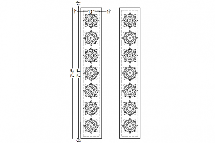 Interior design block in AutoCAD file