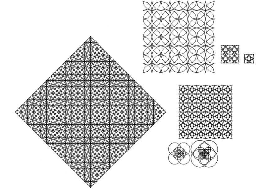 Interior design block in different design in AutoCAD file