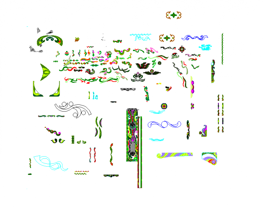 Interior design CAD blocks detail elevation 2d view autocad file