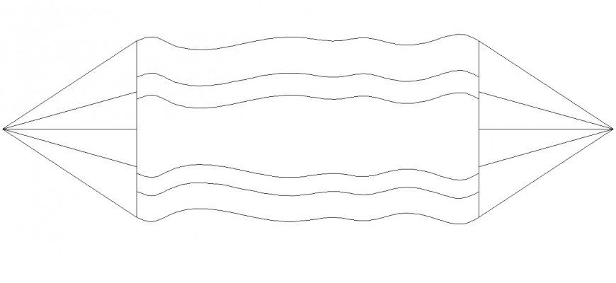 Interior Design detail 2d view line drawing layout dwg file