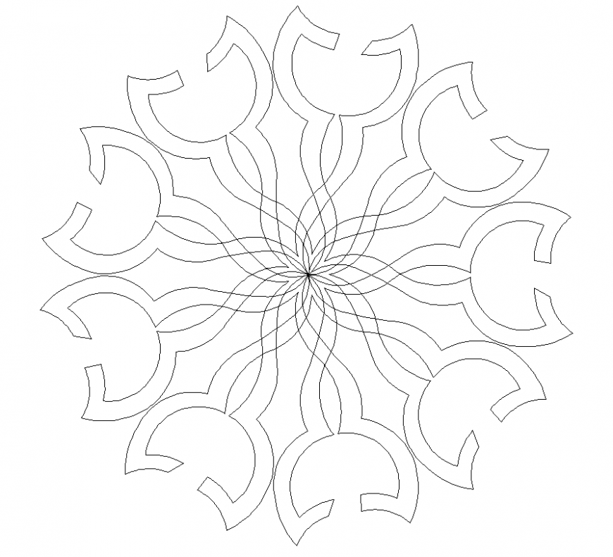 Interior design detail elevation layout AutoCAD file