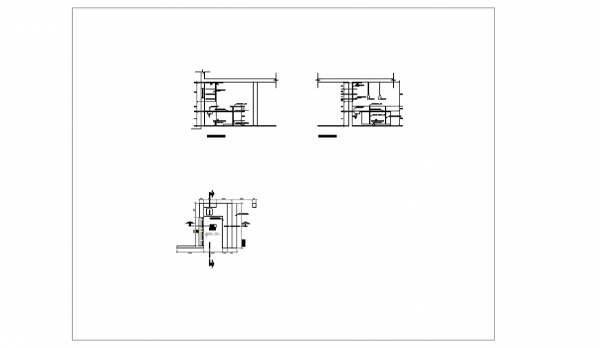 Interior design of Kitchen platform for modern house project design drawing
