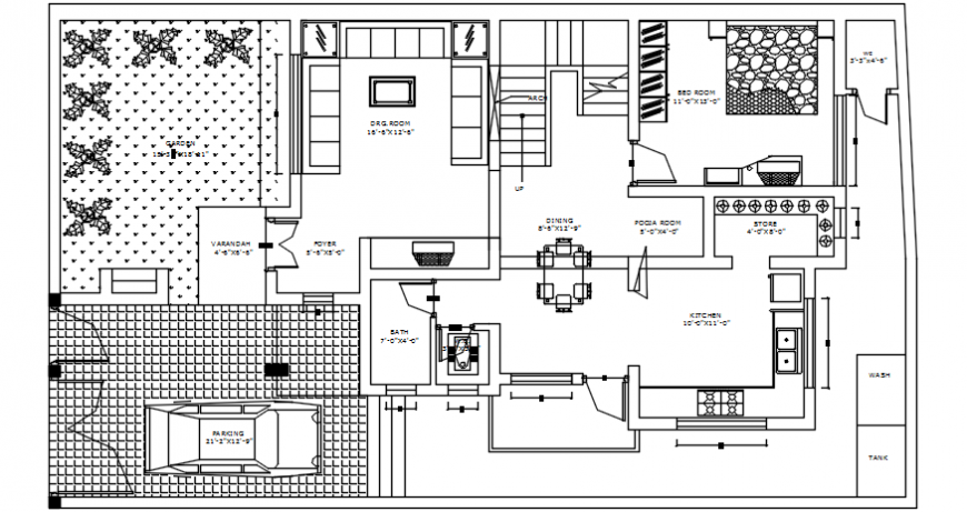 interior project dwg file model view