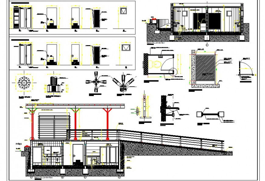 Interior project file sectional elevation design model