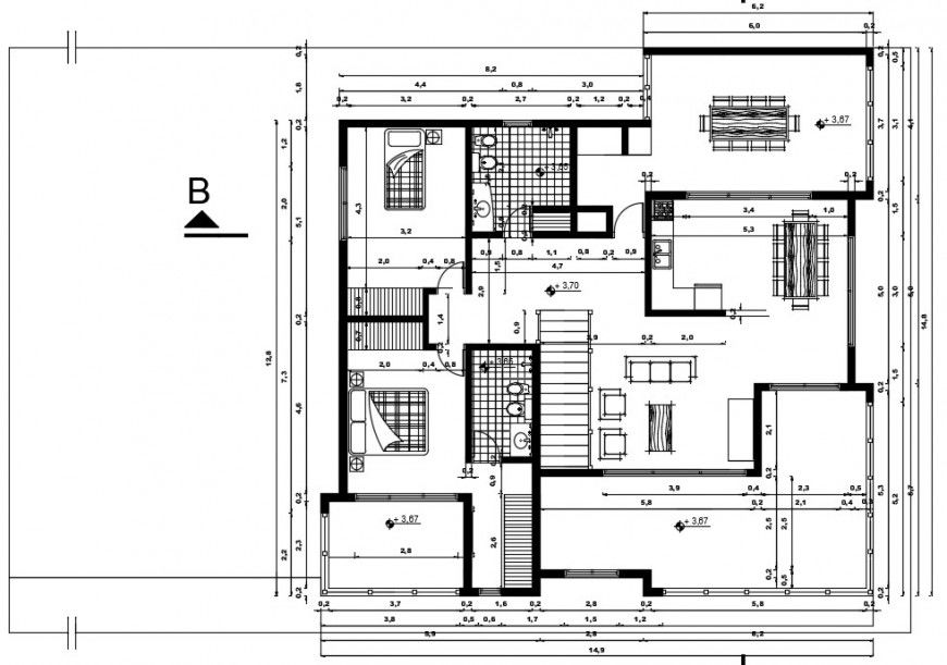 interior project of a house view plan