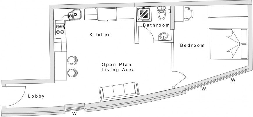 Interior project of house top view file