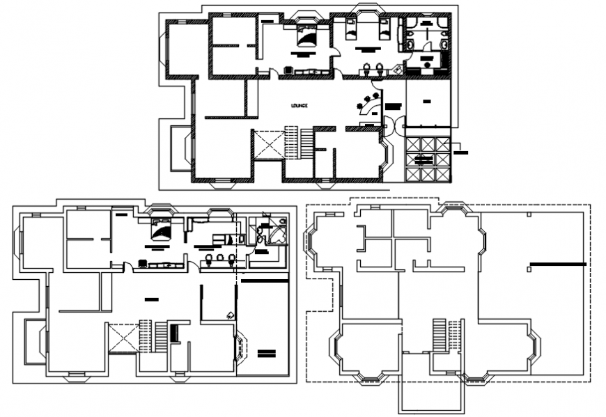 Interior project top view model plan detail