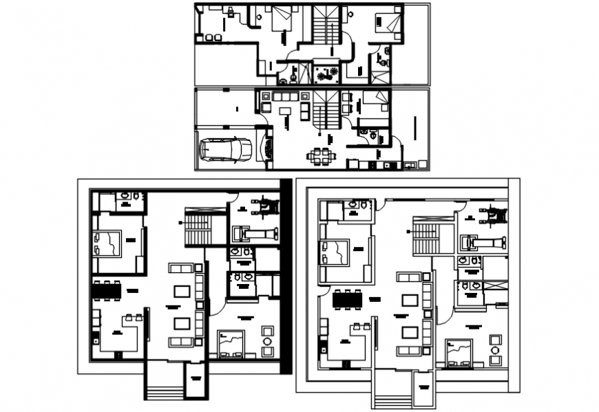 interior project top view plans details files