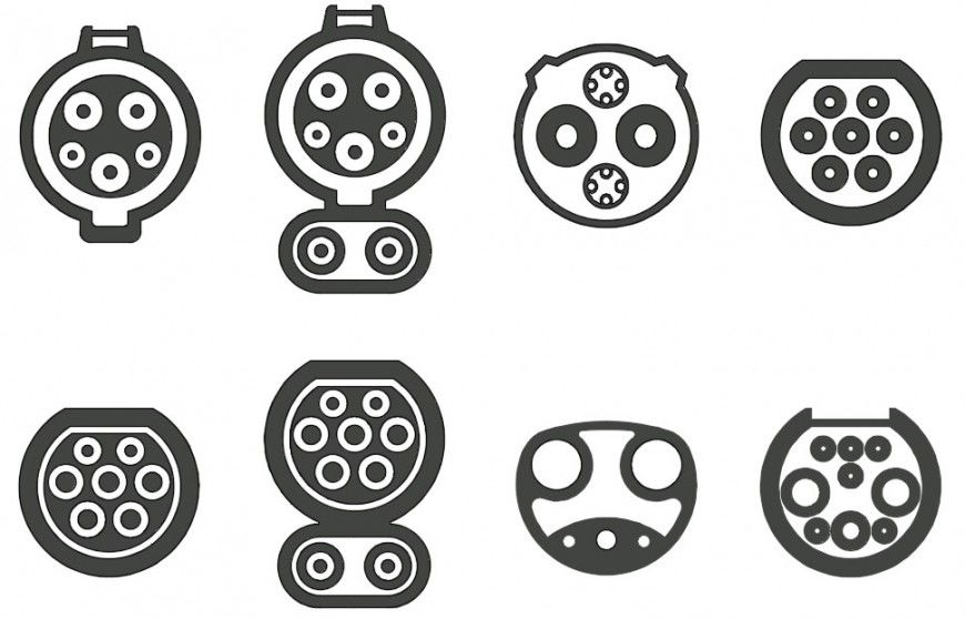 Interior symbols and signs blocks drawings 2d view dwg file