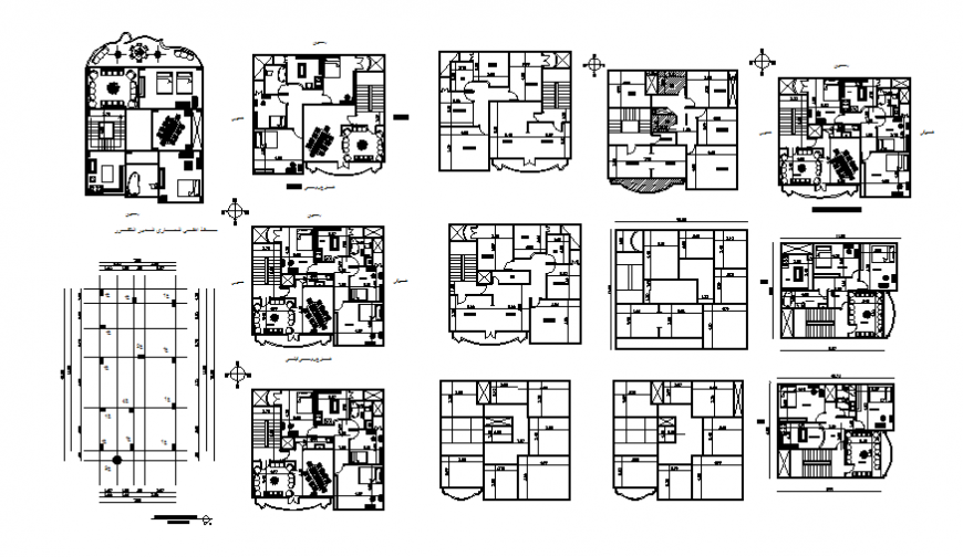 Internal dimension house detail dwg file