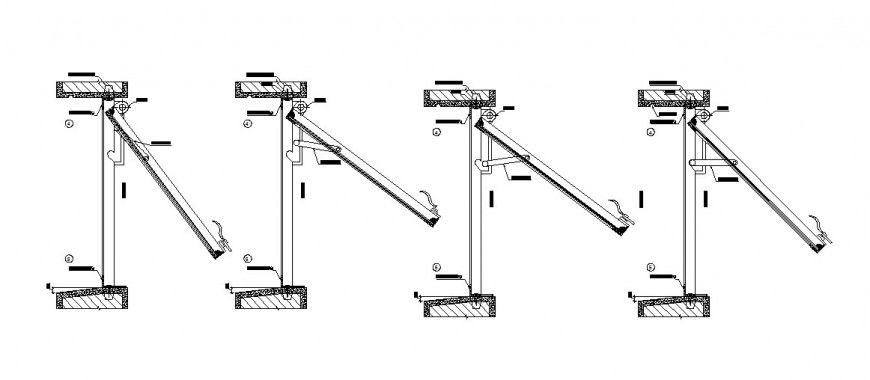 Iron window installation cad drawing details dwg file