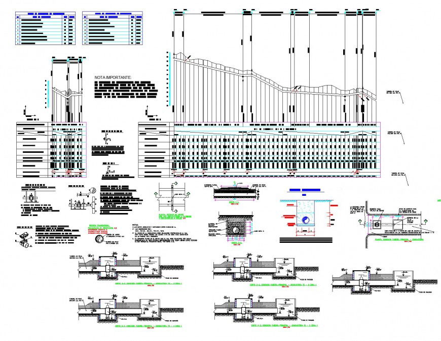 Irrigation and drainage system plan dwg file