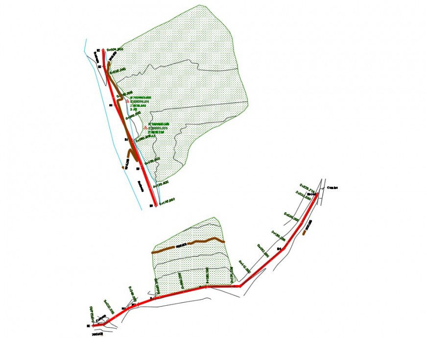 Irrigation in process graph plan dwg file