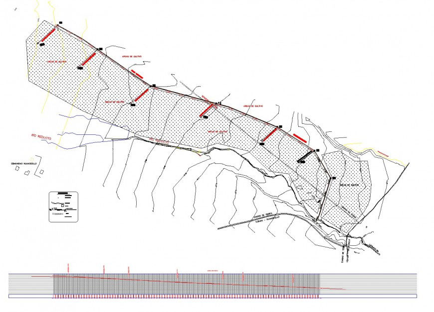 Irrigation system graph plan detail dwg file