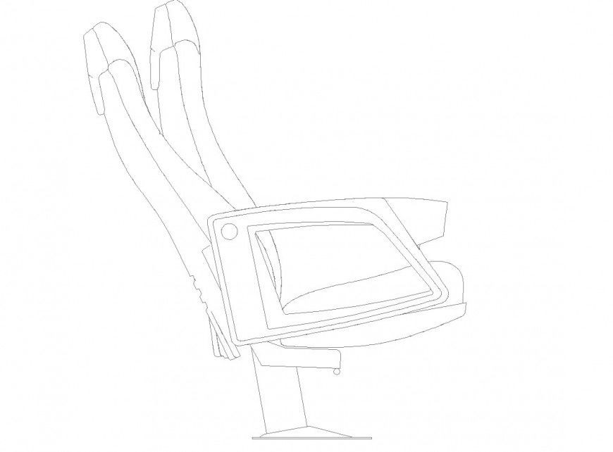 Isometric Chair Plan Layout DWG File for Interior Design