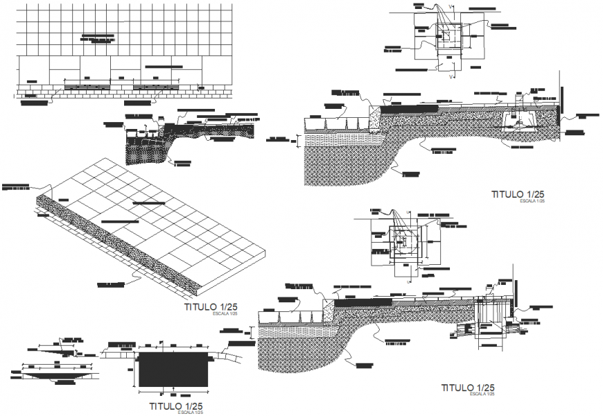 Isometric detail floor plan autocad file