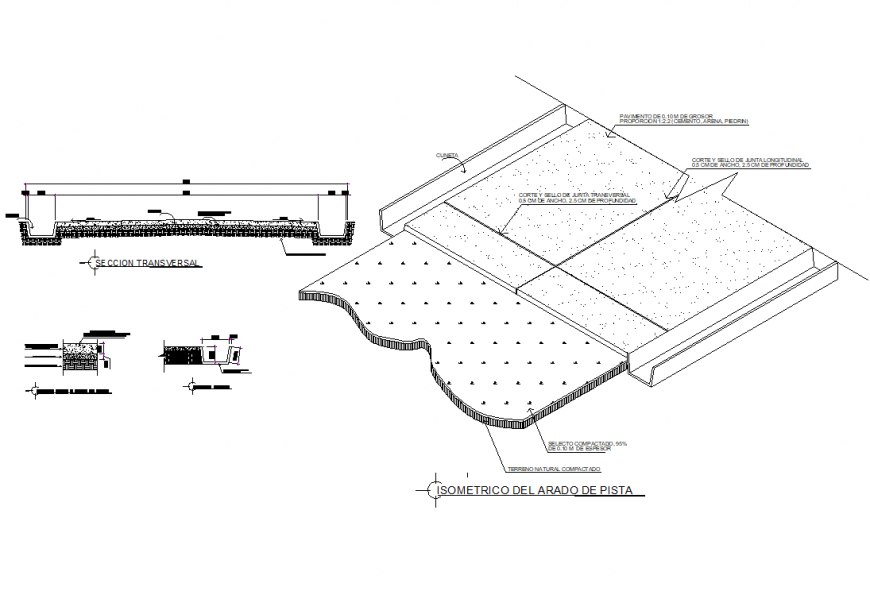 Isometric details flooring cobble stone plan layout file
