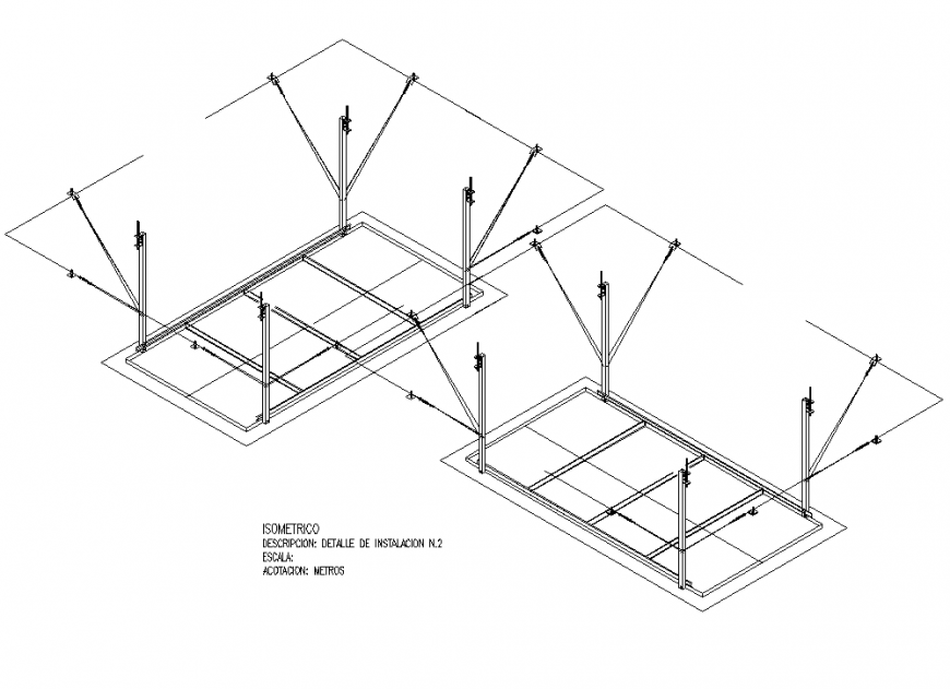 Isometric installation detail dwg file