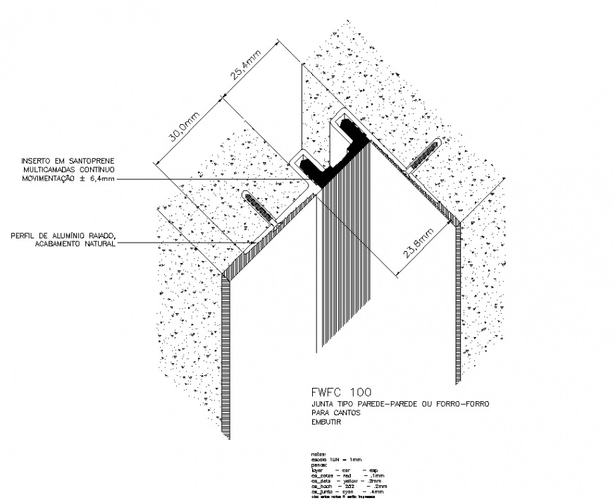Isometric of expansion joint layout file