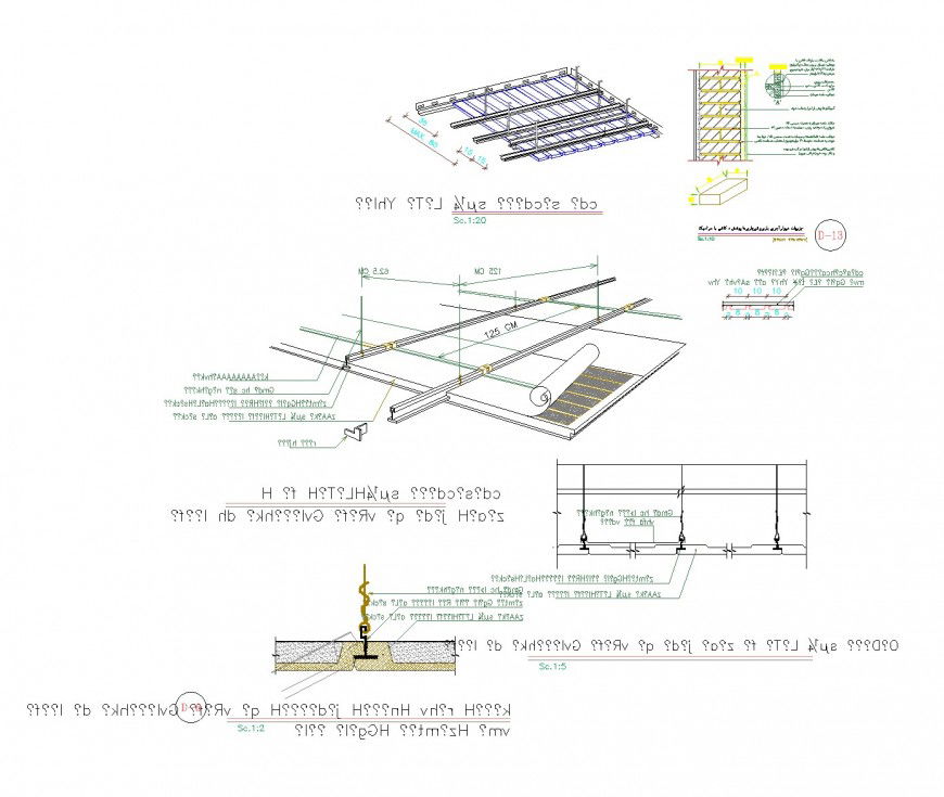 Isometric slab plan detail layout file