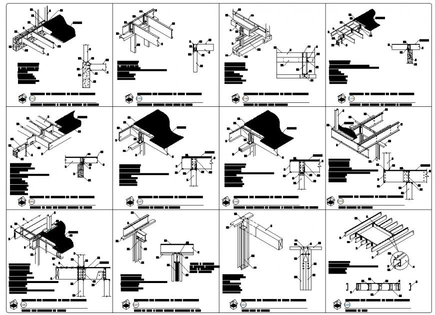 Isometric slab section autocad file