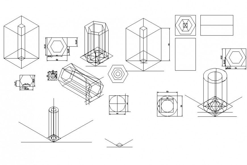 Isometric tank section autocad file
