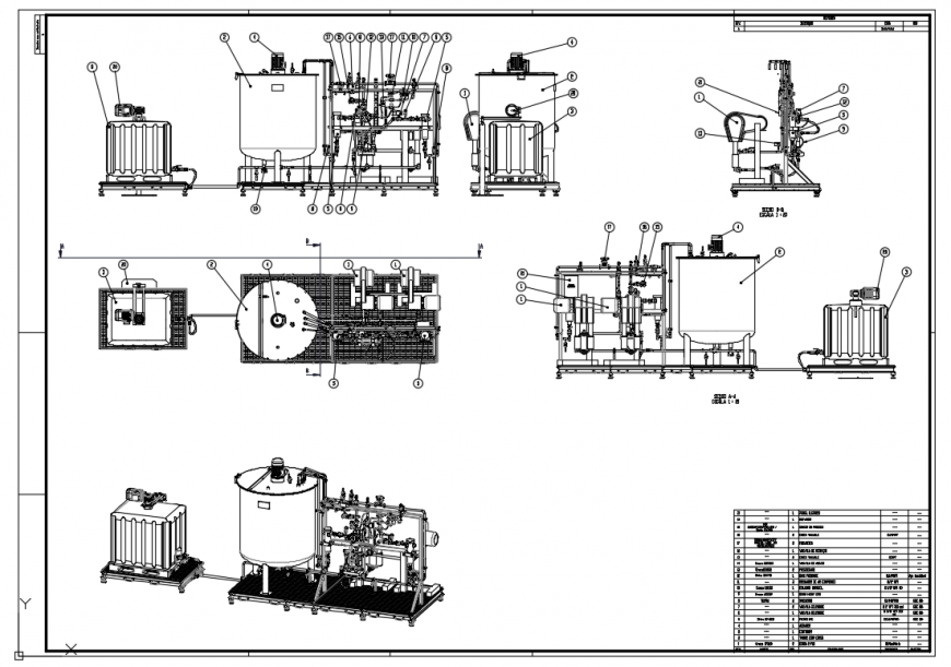 isometric view of storage tank detail