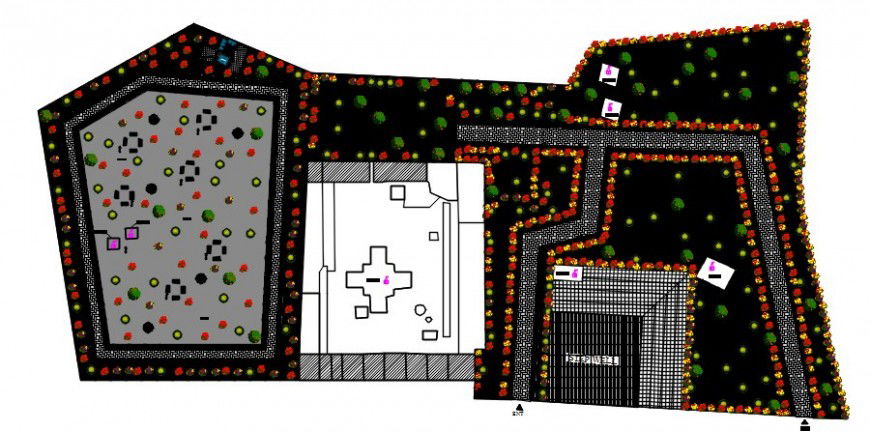 Jaleshwar mahedev temple site plan and landscaping details dwg file