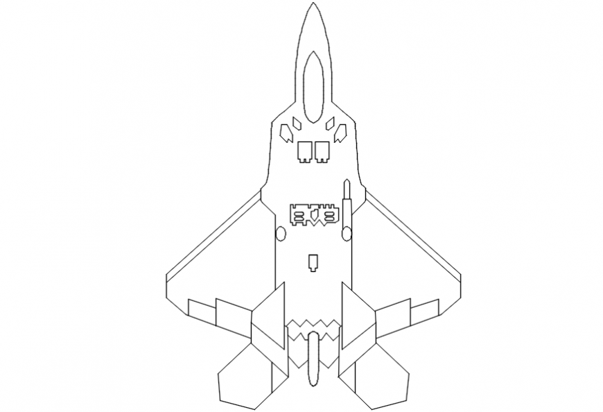 Jet plane front 2d model