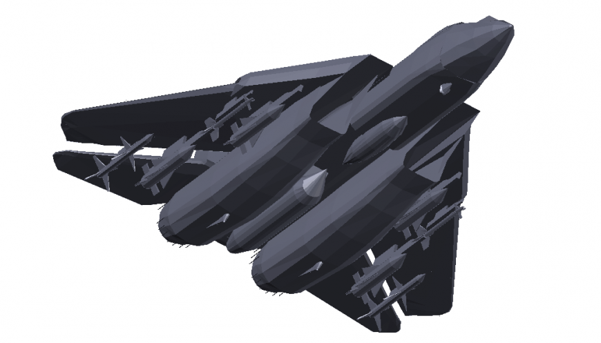 Jet plane front 2d model design dwg file detailing