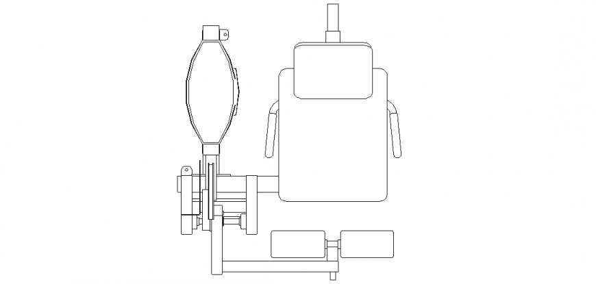 Jim with equipment of exercise design with a view of plan dwg file