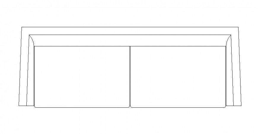 Joint sofa chairs top view elevation cad block details dwg file