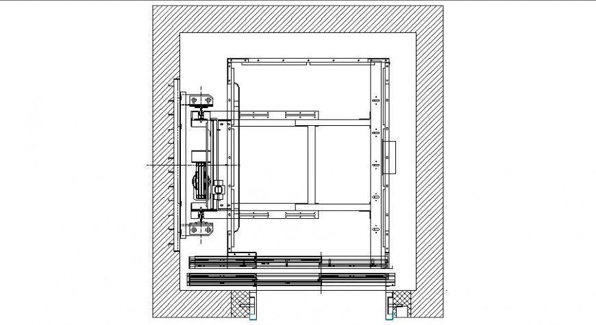 Joints and connections of elevator block autocad fie